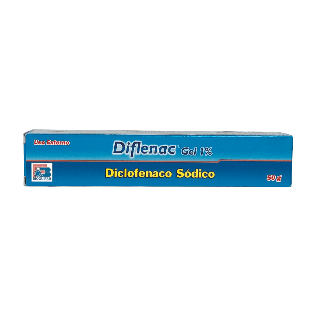 ​​Diflenac (Diclofenaco) 1% Gel Topico Tubo x 50 G (Bioquifar)