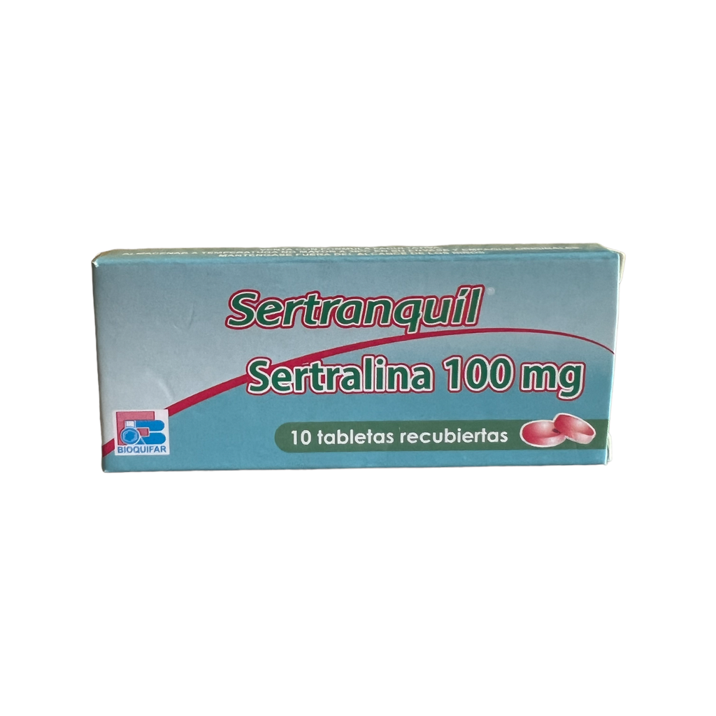 ​​Sertranquil (Sertralina) 100 Mg Caja 10 Tabletas (Bioquifar)