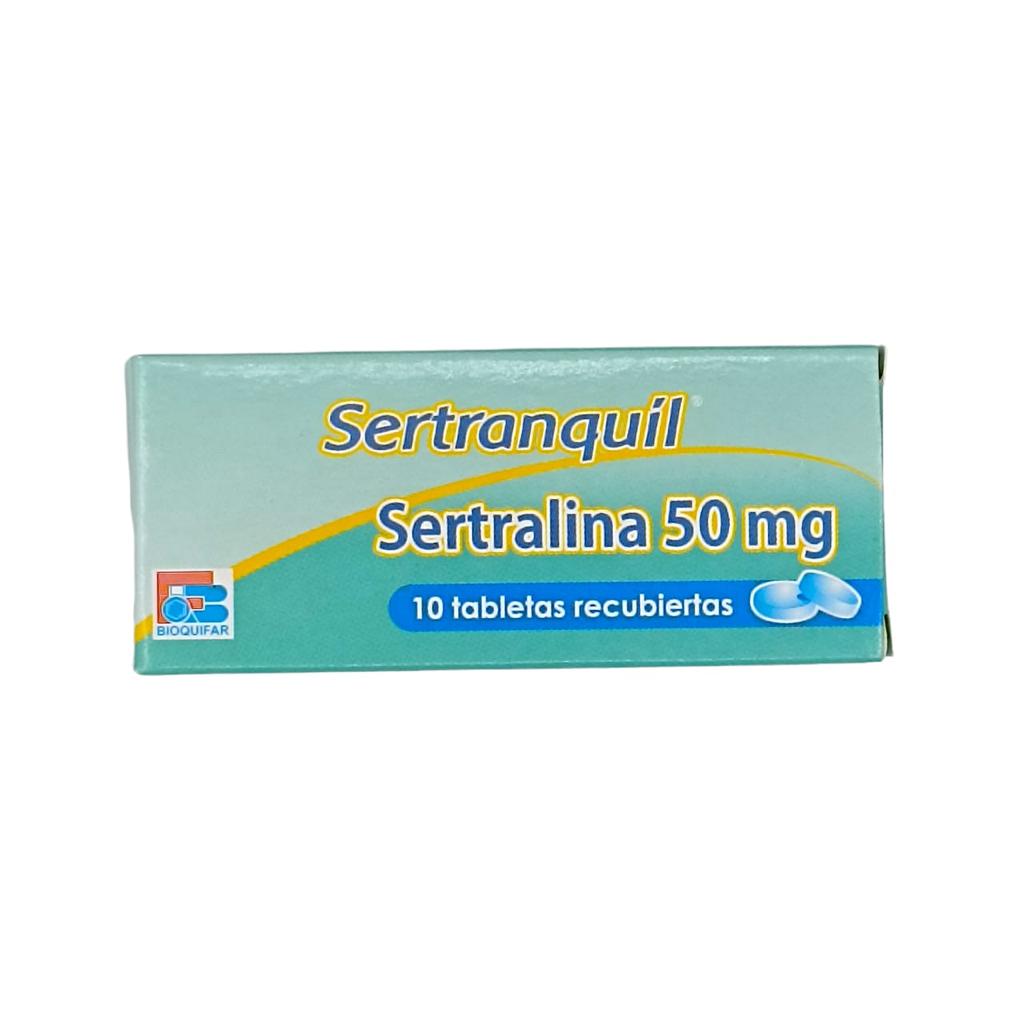 ​​Sertranquil (Sertralina) 50 Mg Caja x 10 Tabletas (Bioquifar)