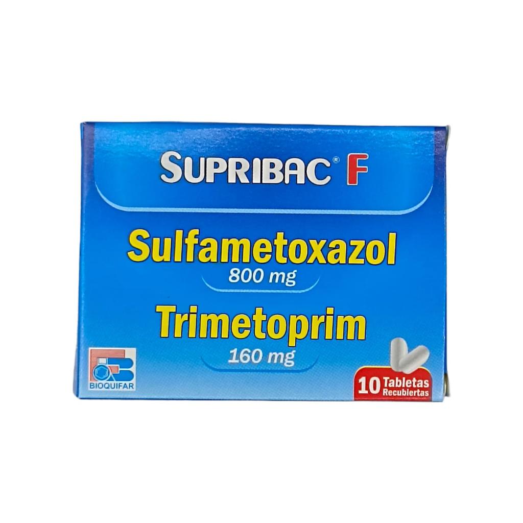 Supribac F(Trimetoprim Sulfa)160/800 Mg Caja x 10 Tabletas(Bioquifar)