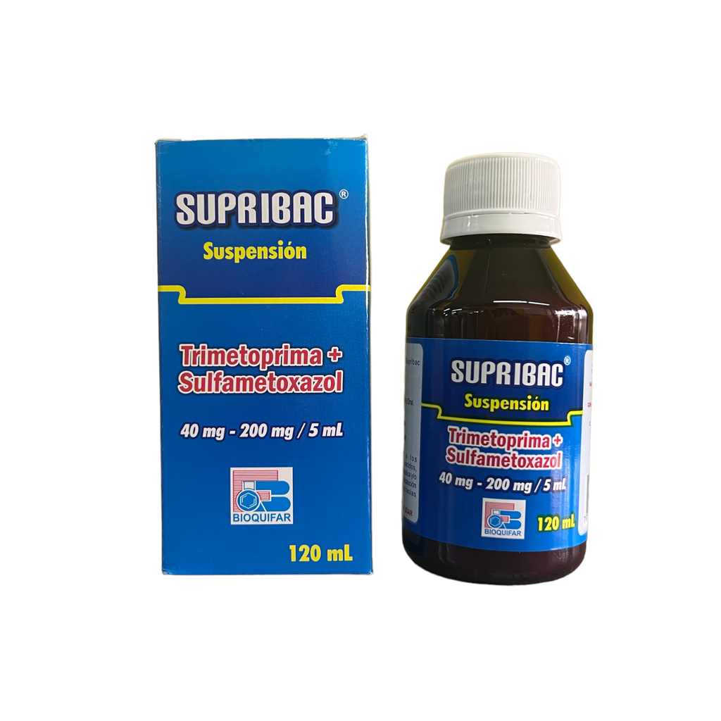 ​​Supribac (Trimetoprim Sulfa) 40/200 Mg/5Ml Suspension Frasco  x 120 Ml (Bioquifar)