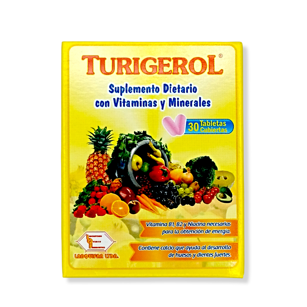 ​​Turigerol (Multivitaminico) Caja x 30 Capsulas (Labquifar)