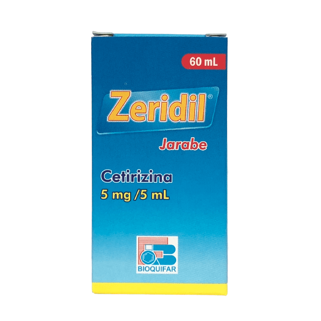 ​​Zeridil (Cetirizina) 5 Mg/5 Ml Jarabe Frasco x 60 Ml (Bioquifar)