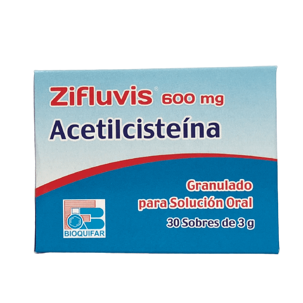 ​​Zifluvis (Acetilcisteina) 600 Mg Caja x 30 Sobres (Bioquifar)