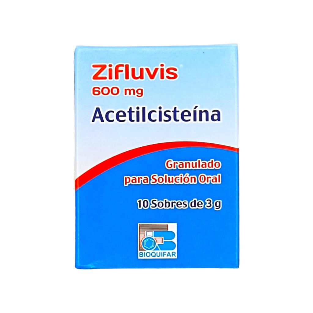 Zifluvis (Acetilcisteina) 600 Mg Caja x 10 Sobres (Bioquifar)