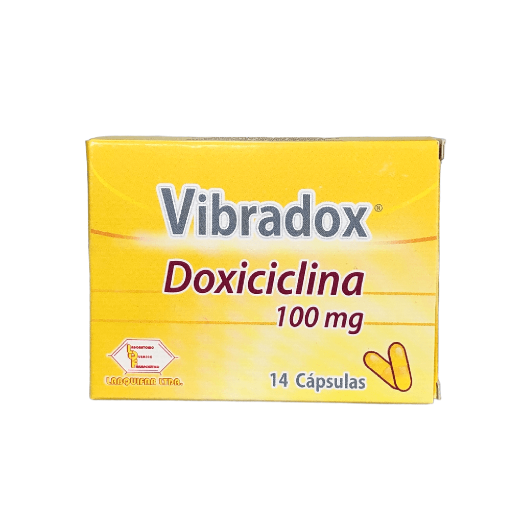 ​​Vibradox (doxiciclina) 100 Mg Caja x 14 capsulas (Labquifar)