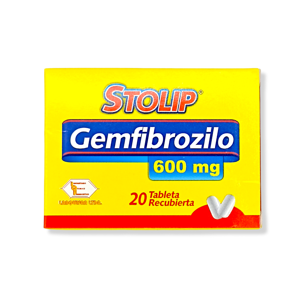 ​​Stolip (Gemfibrozilo) 600 Mg Caja x 20 Tabletas (Labquifar)