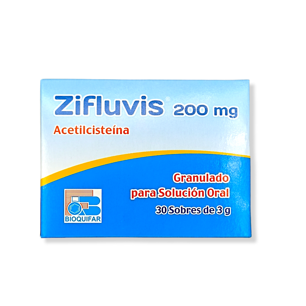 ​Zifluvis (acetilcisteina) 200 Mg Caja x 30 Sobres (Bioquifar)