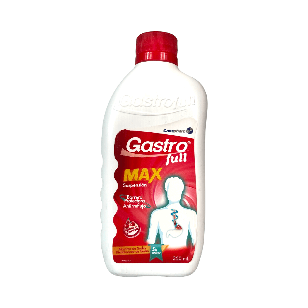 Gastrofull Max (Alginato+Bicarbonato De Sodio) Suspension Oral Frasco x 350 Ml Und (Coaspharma)