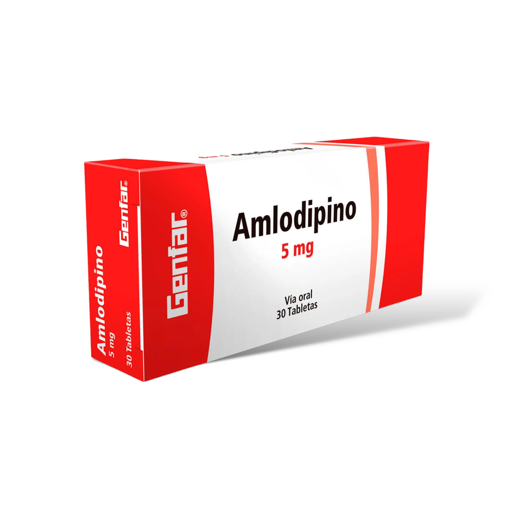 Amlodipino 5 Mg Caja x 30 Tabletas Und (Genfar)