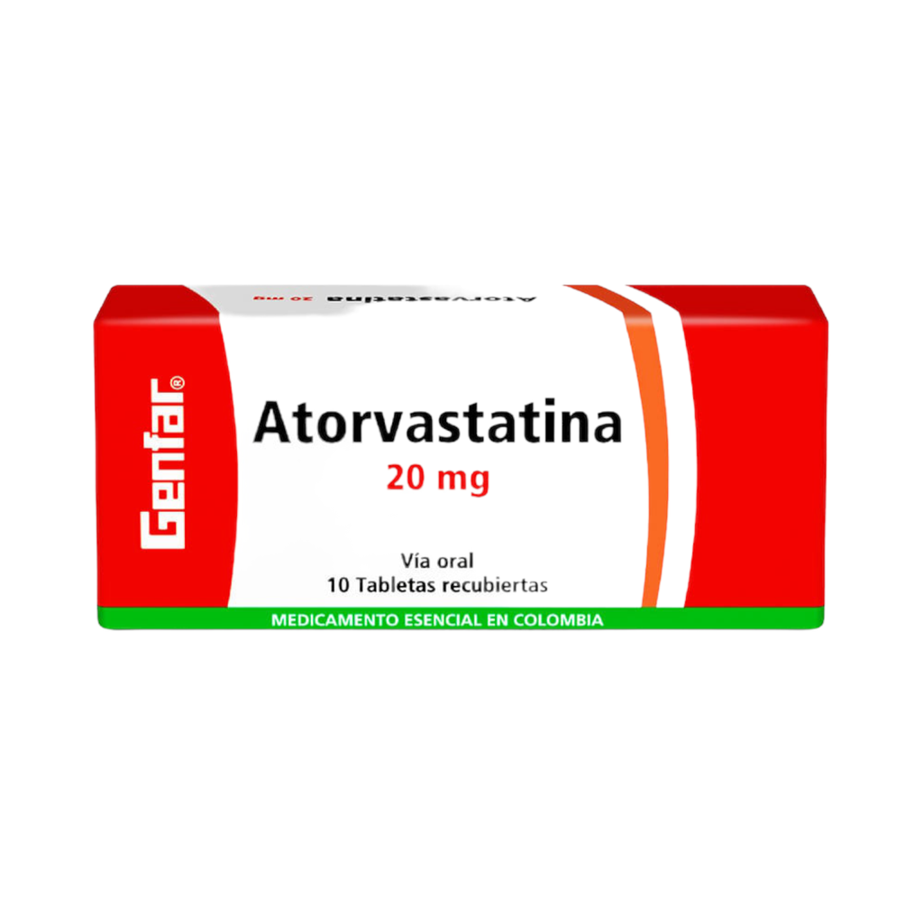 Atorvastatina 20 Mg Tableta Recubiertas Caja X 10 Und Reg (Genfar)