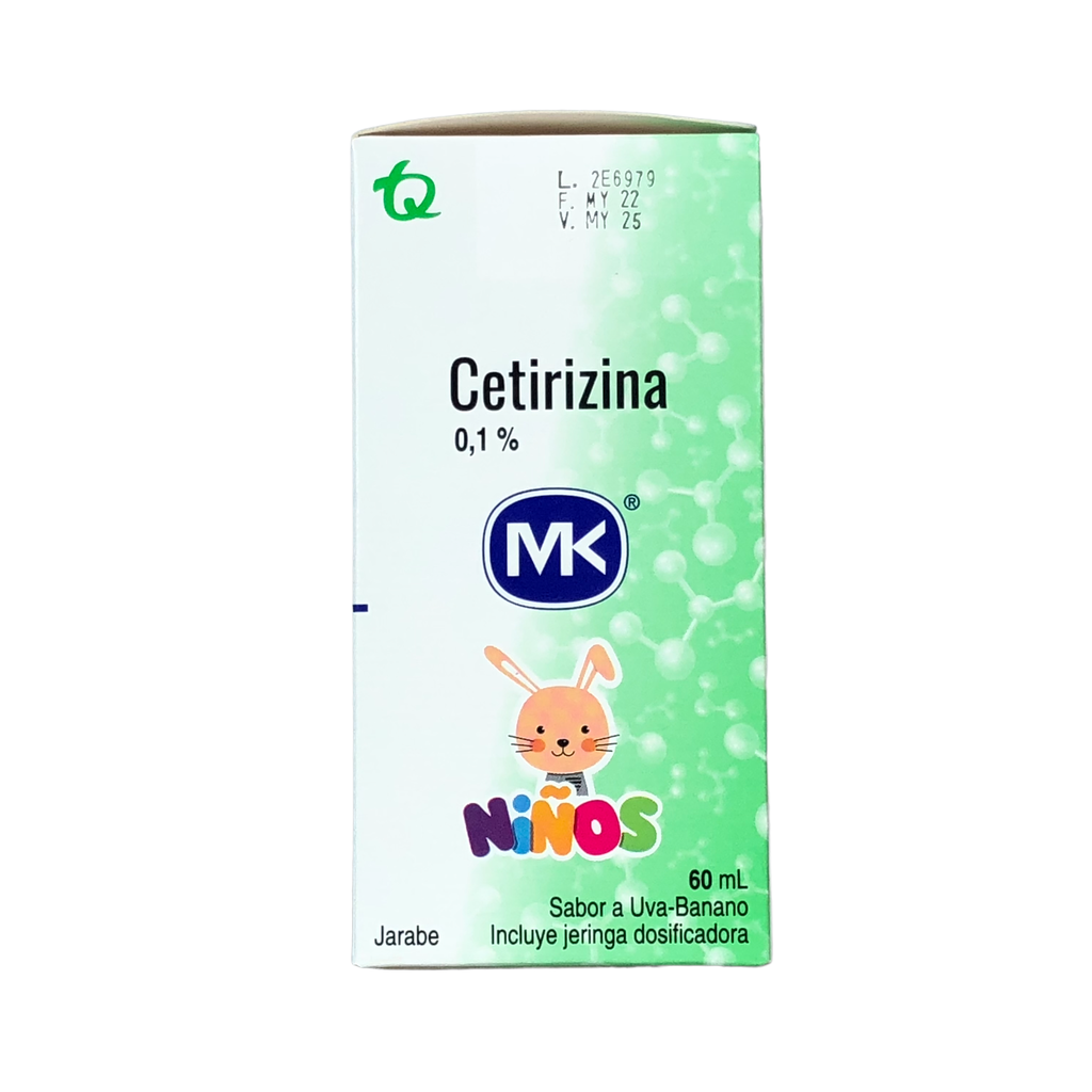 Cetirizina 0.1 % Jarabe Frasco x 60 Ml Und (Tecnoquimicas)