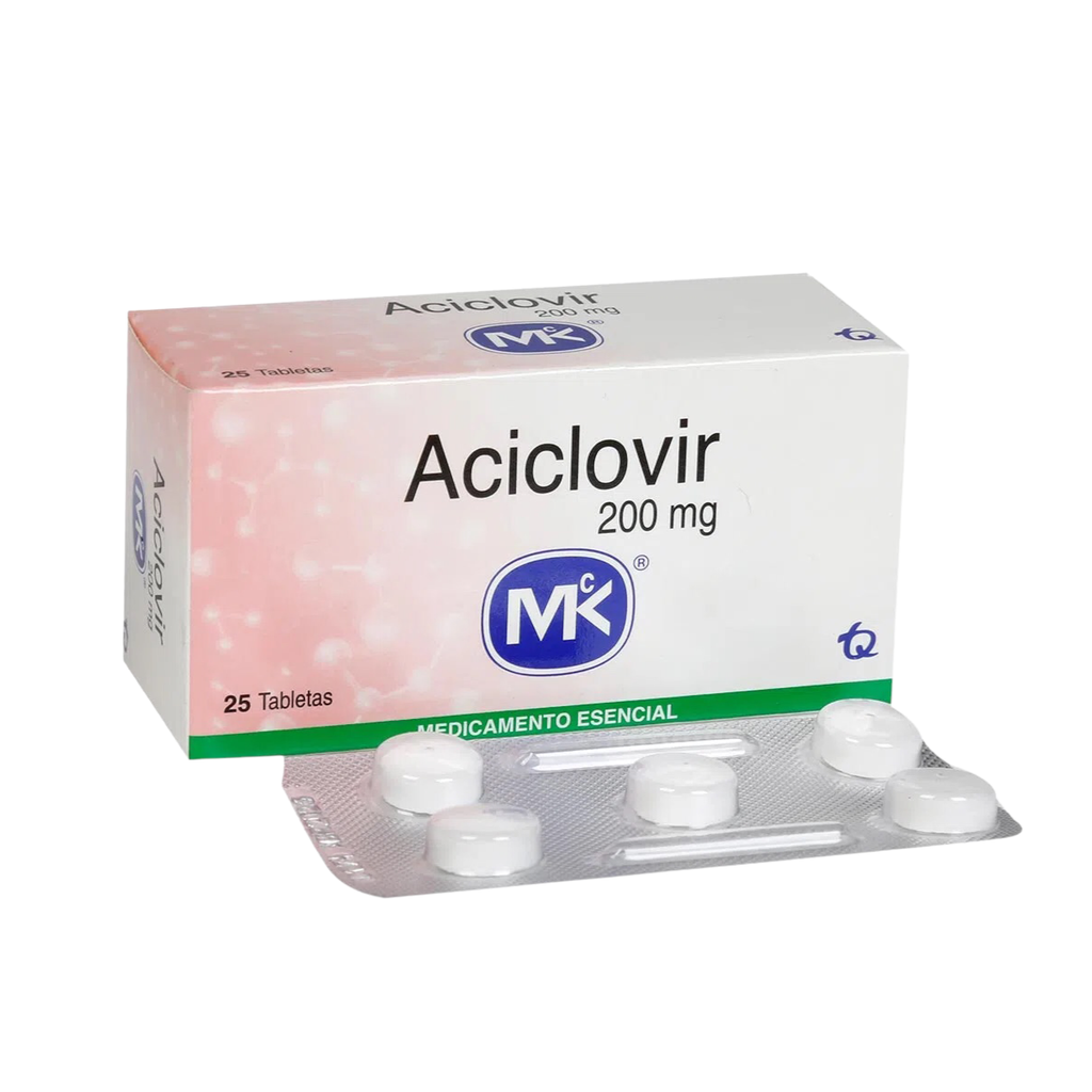 Aciclovir 200 Mg Tableta Caja X 25 Und (Tecnoquimicas)