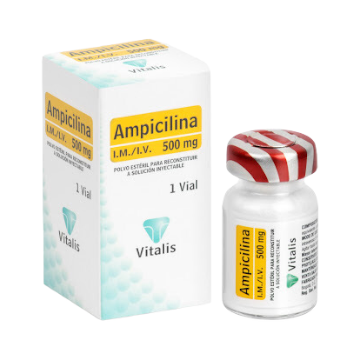 Ampicilina 500 Mg Polvo Solucion Inyectable Emp X 1 Und (Vitalis)
