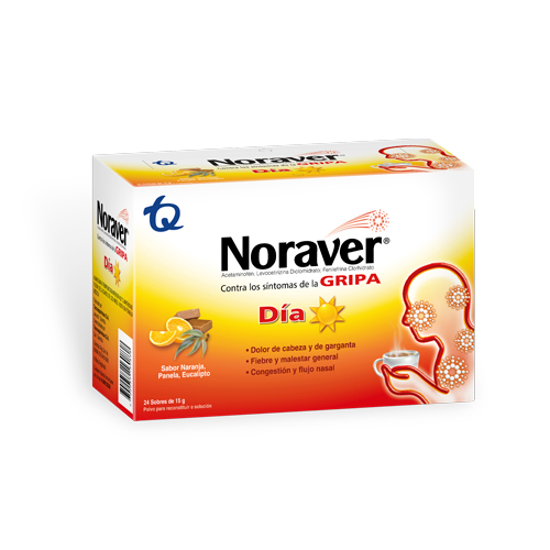 Noraver Gripa Bebida Dia Sobre 15 Gr Polvo Oral Caja X 24 Und (Tecnoquimicas)