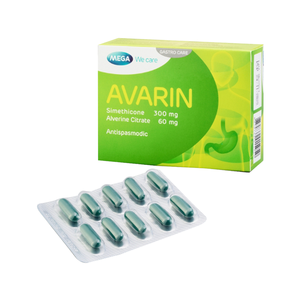 Avarin (Simeticona+Citrato Averina) 300/60 Mg Caja x 10 Capsula (Mega We Care)