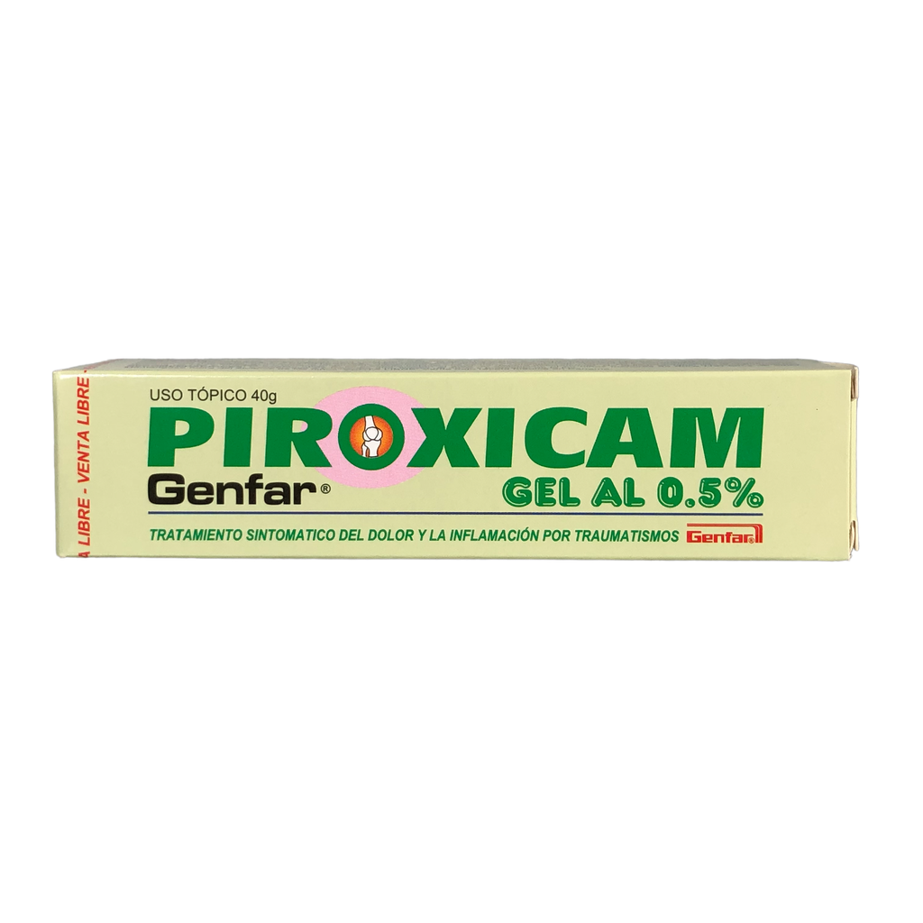 Piroxicam 0.5 % Gel Topico Tubo x 40 Gr Und (Genfar)