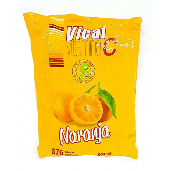 Vical(Vitamina C)500 Mg Tableta Masticables Naranja Bolsa X 576 Und (Ecar)