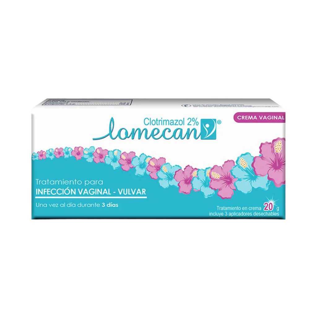 Lomecan (Clotrimazol) 2% Crema Vaginal Tubo x 20 Gr + 3 Aplicadores (Genomma)