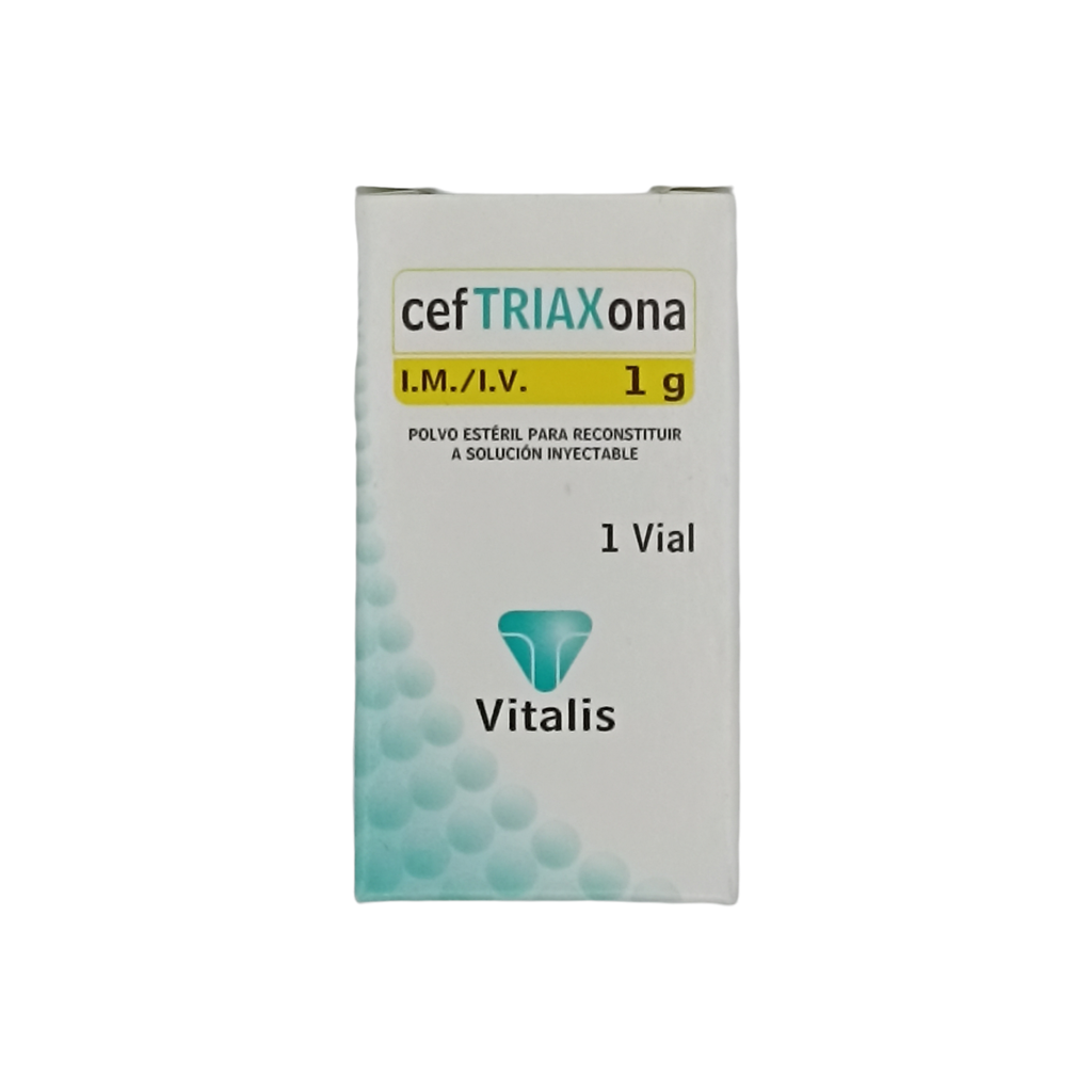 Ceftriaxona 1g Ampolla Caja x 10 (vitalis)