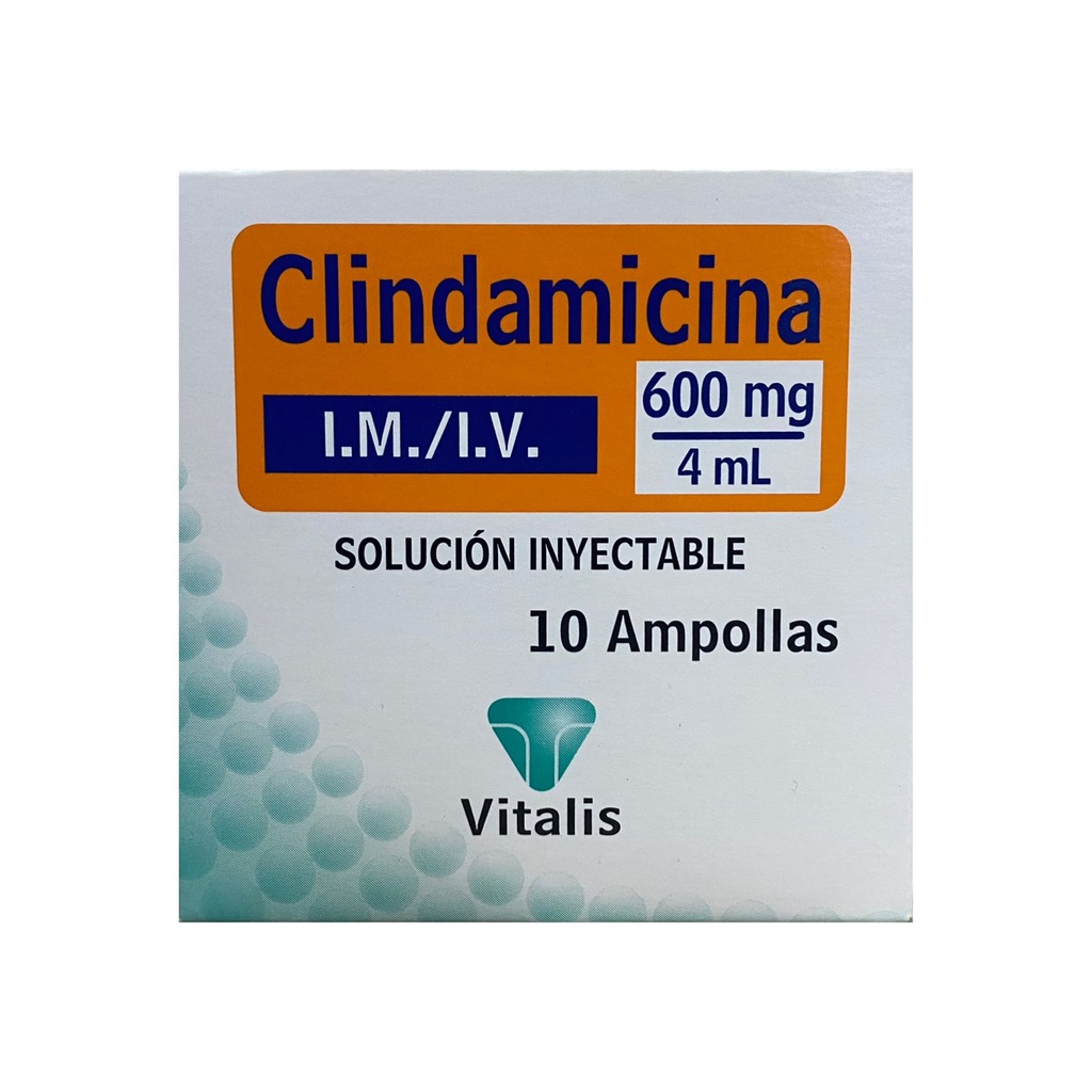 Clindamicina 600mg Caja x 10 Ampollas (vitalis)