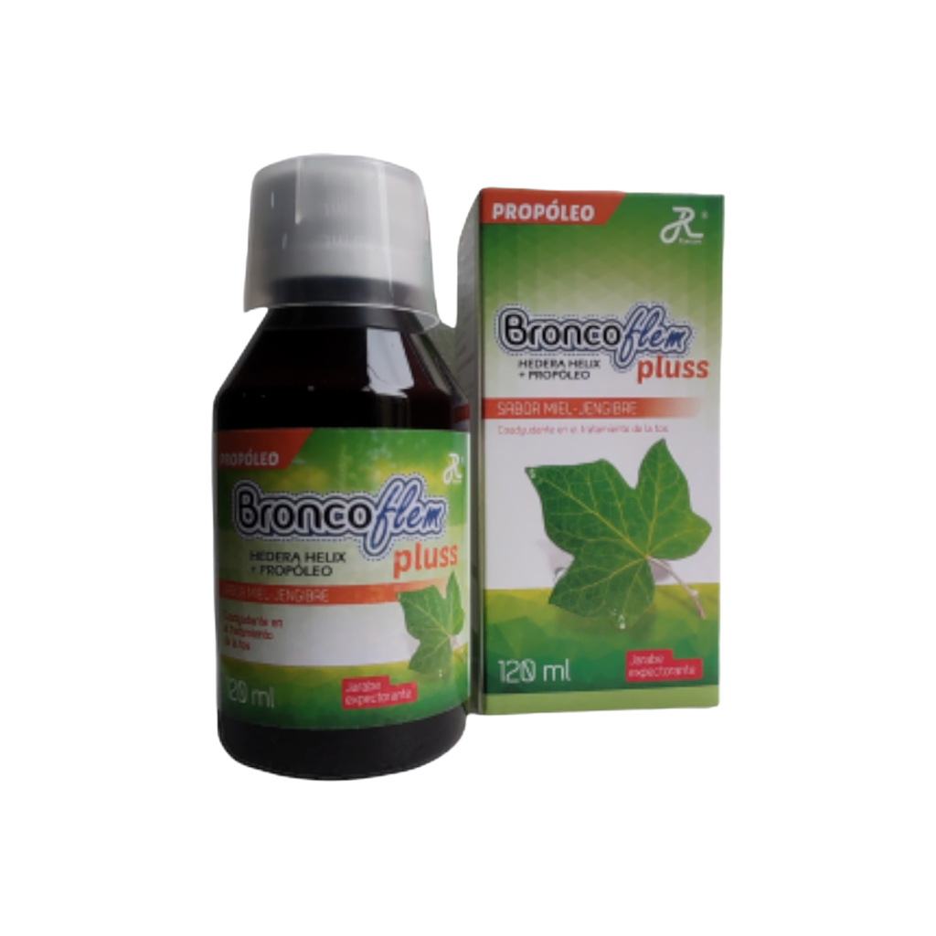 Broncoflem Plus (Hedera Helix+Propoleo Miel Jengibre) Jarabe Frasco x 120 Ml (Ruecam)