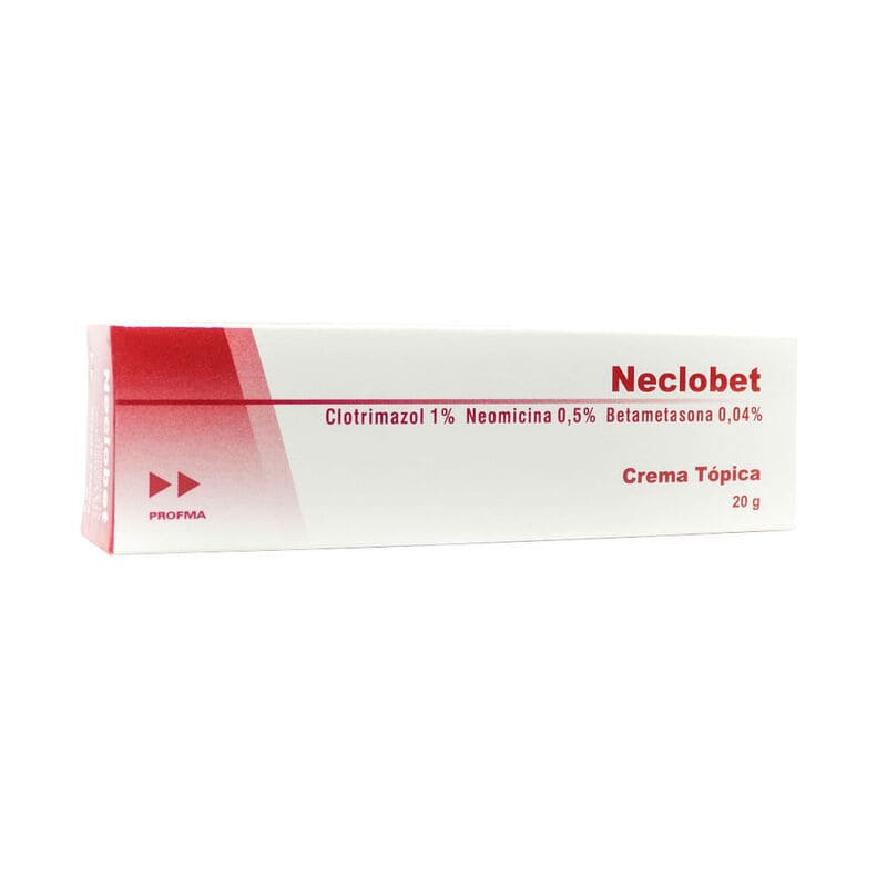 Neclobet(Betametasona+Neomicina+Clotrimazol)Crema Topica Tubo x 20 GR(Profma)