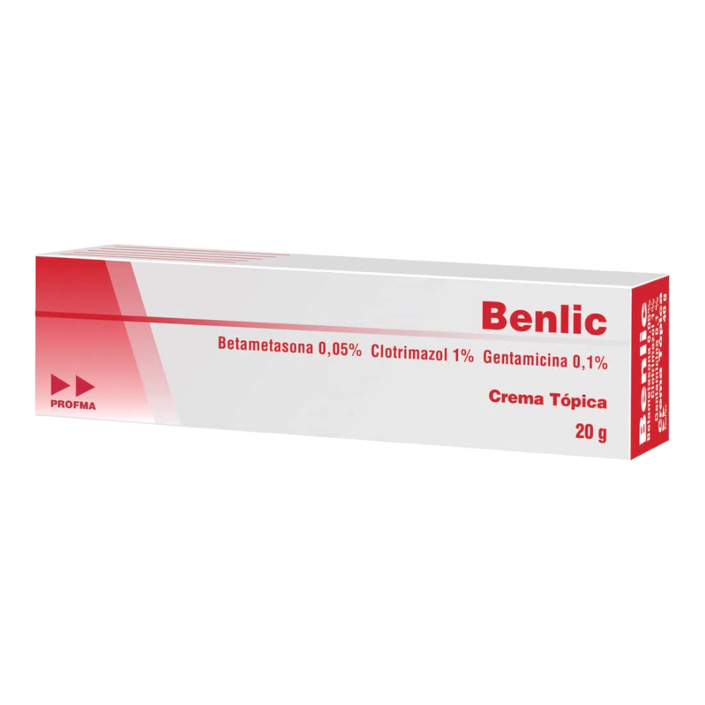 Benlic (Betametasona+gentamicina+Clotrimazol) Crema Topica Tubo x 20 Gr (Profma)
