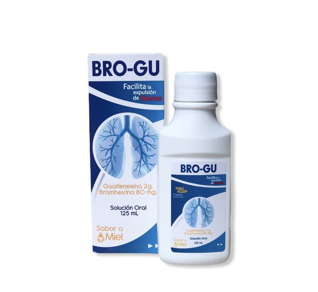 Bro-Gu (Guafenesina+Bromexina) Jarabe Frasco x 125 ML (Profma)