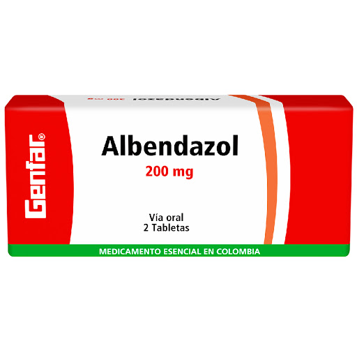 Albendazol 200 Mg Tabletas Caja x 2 Und (Genfar)