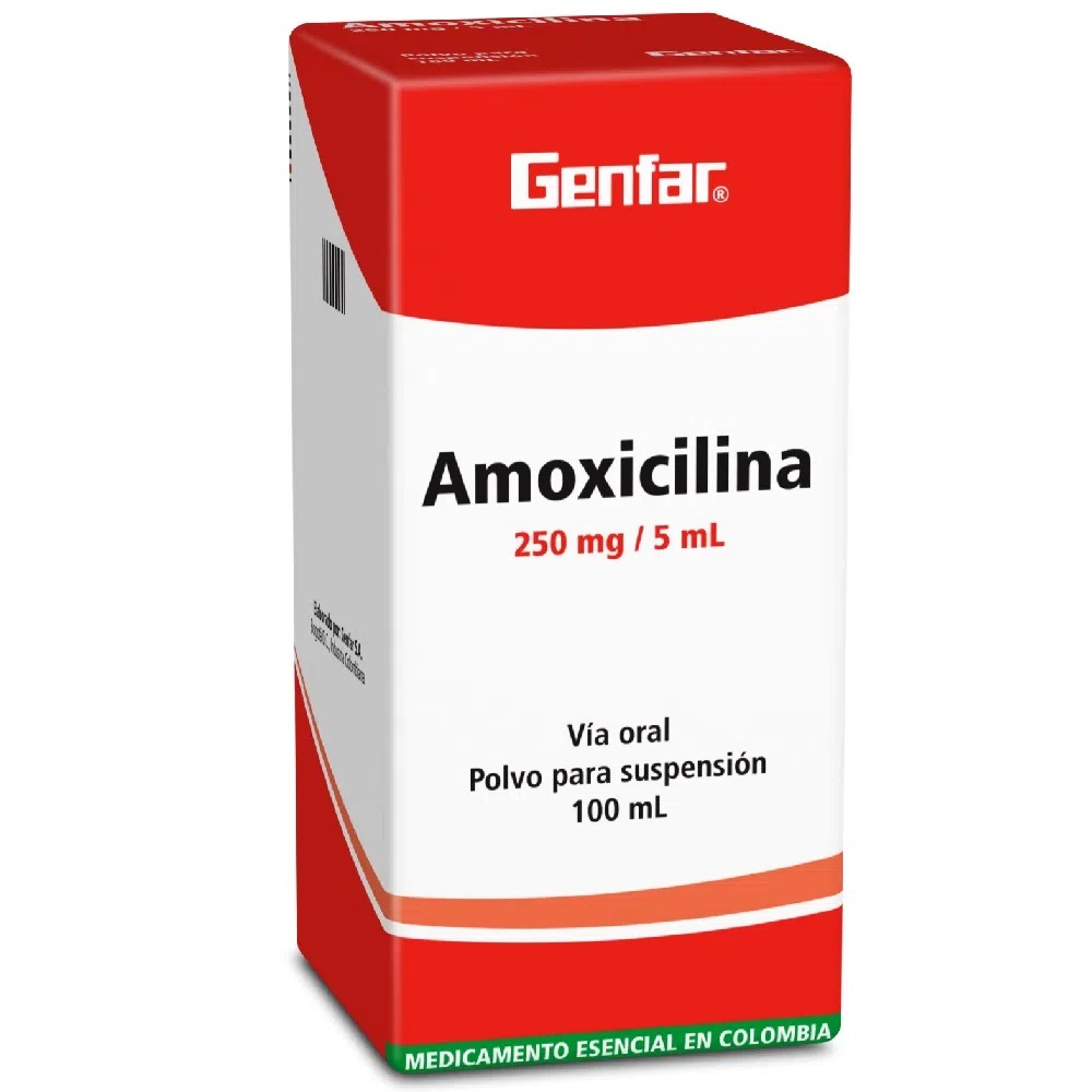 Amoxicilina 250 Mg/5Ml PPS Frasco x 100 Ml (Genfar)