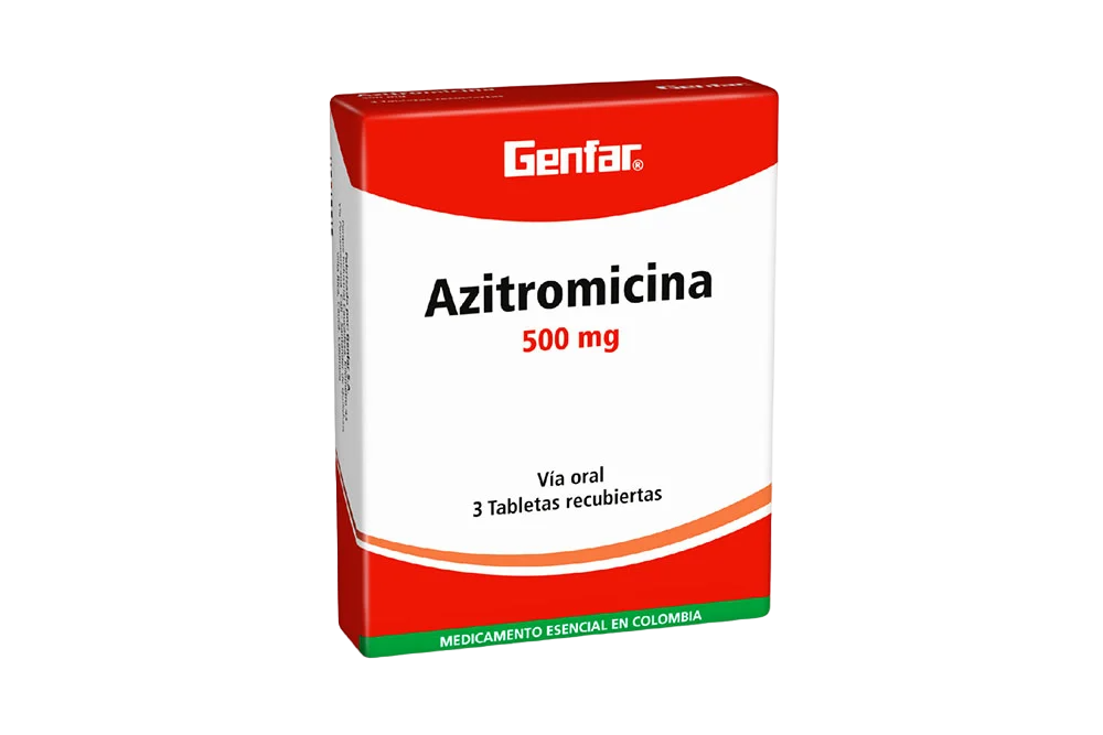 Azitromicina 500 Mg Caja x 3 Tabletas Und (Genfar)