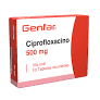 Ciprofloxacino 500 Mg Caja x Tabletas 10 Und (Genfar)