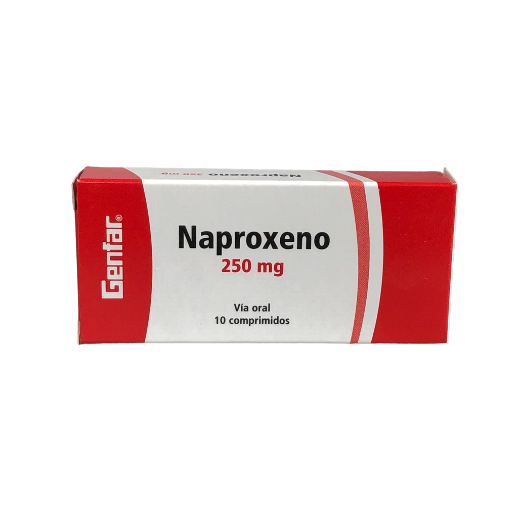 Naproxeno 250 Mg Caja x 10 Tabletas Und (Genfar)