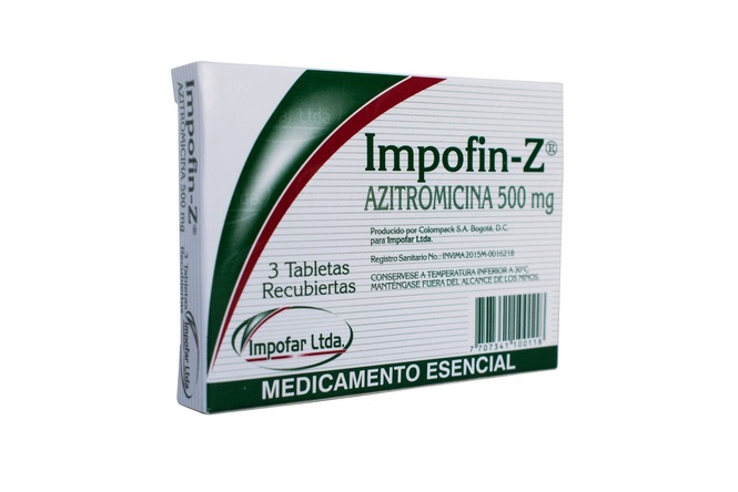 Impofin-Z (Azitromicina) 500 Mg Caja x 3 Tabletas (Comerlat)