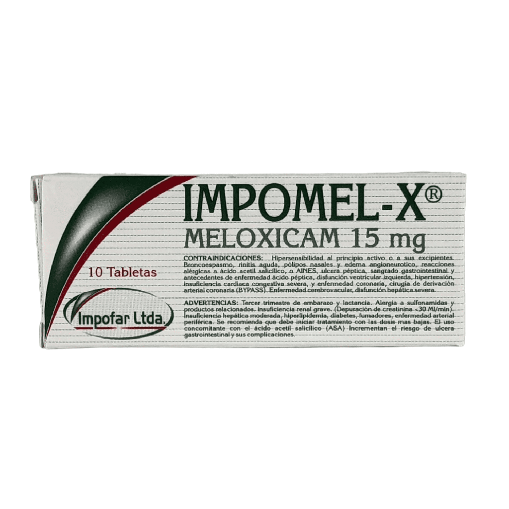 Impomel-X (Meloxicam) 15 Mg Caja x 10 Tabletas (Comerlat)