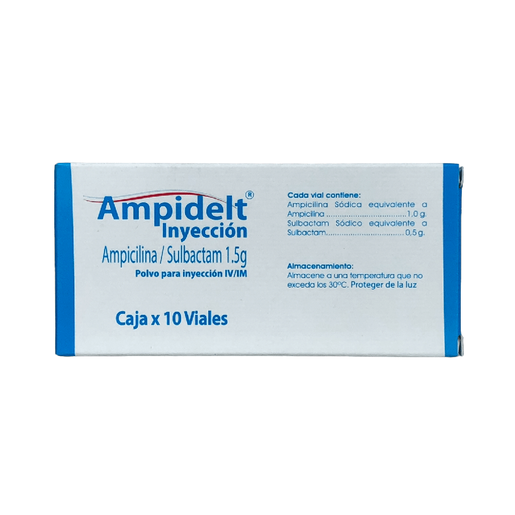 Ampidelt (Ampicilina+Sulbactam) 1.5 Gr Frasco Ampolla (Delta)