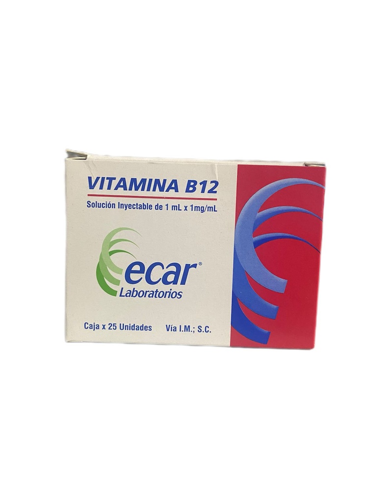 Vitamina B 12 Solucion Inyectable Ampolla 10 Ml Und (Ecar)