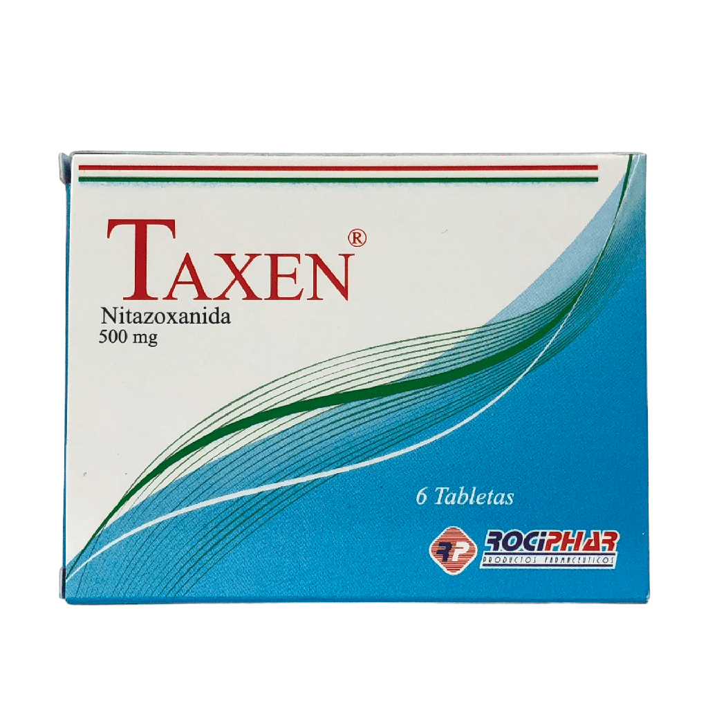 Taxen (Nitazoxanida) 500 Mg Tableta Caja x 6 Und (Rociphar)