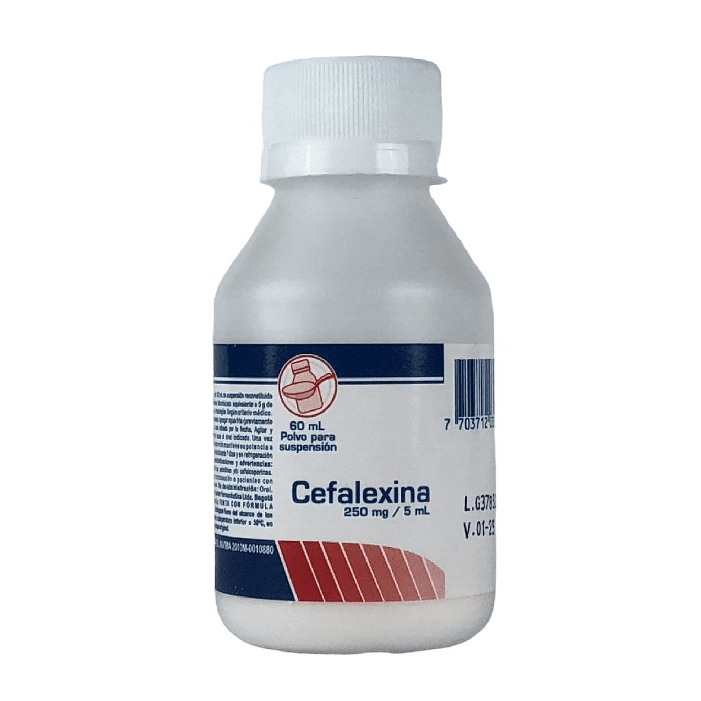 Cefalexina 250 Mg/5 Ml Polvo Suspension Oral Fco x 60 Ml Und (Coaspharma)