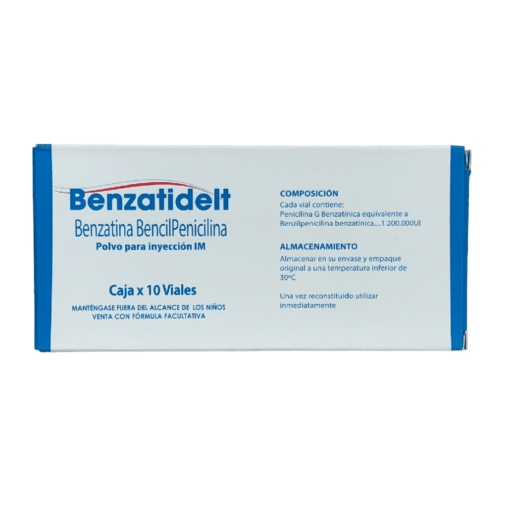 Benzatidelt (Penicilina Benzatinica) 1.2 Ui Polvo Inyectable Frasco x 1 Vial (Delta)