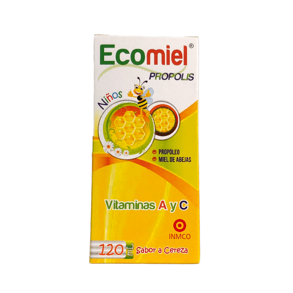 Ecomiel Propolis Para Niños Sabor A Cereza Frasco 120 Und (Comerlat)