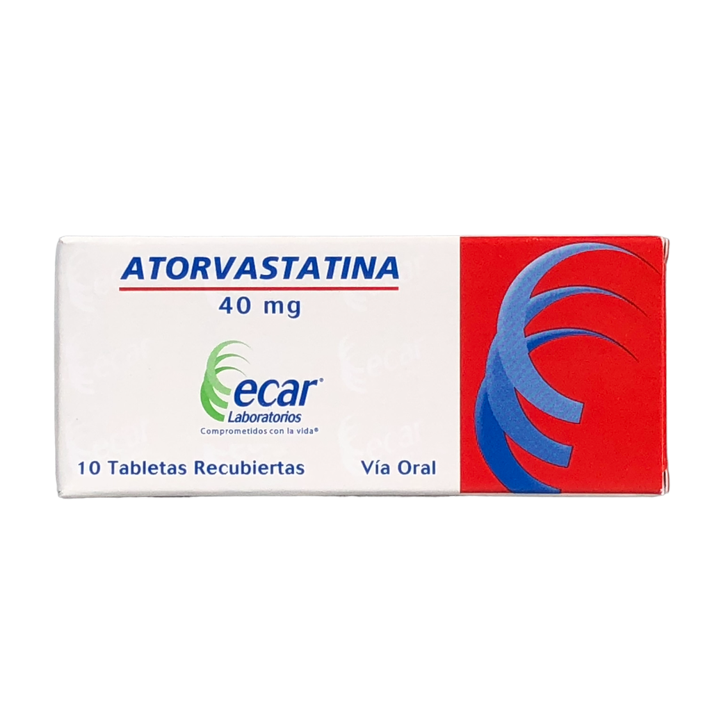 Atorvastatina 40 Mg Tabletas Caja X 10 Und (Ecar)