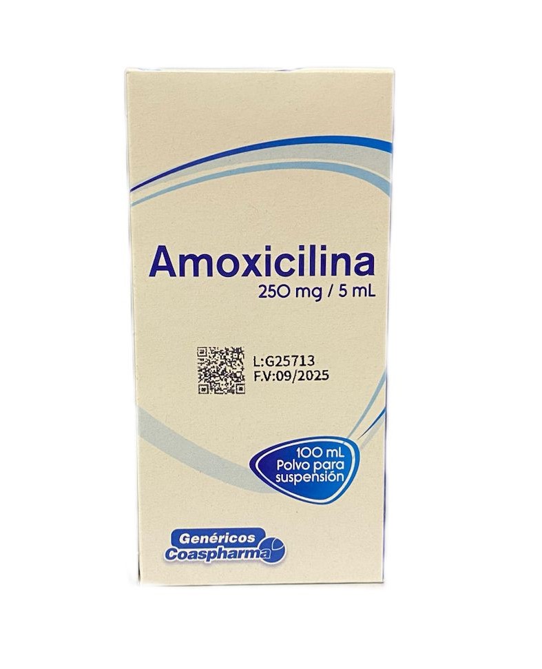 Amoxicilina 250 Mg/5 Ml Polvo Suspension Oral Frasco x 60 Ml Und (Coaspharma)