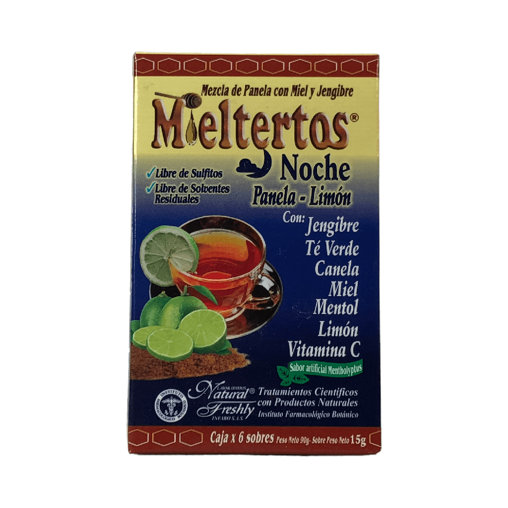 Mieltertos Gripa Noche Panela-Limon Sobres Caja X 6 Und (Natural Freshly)