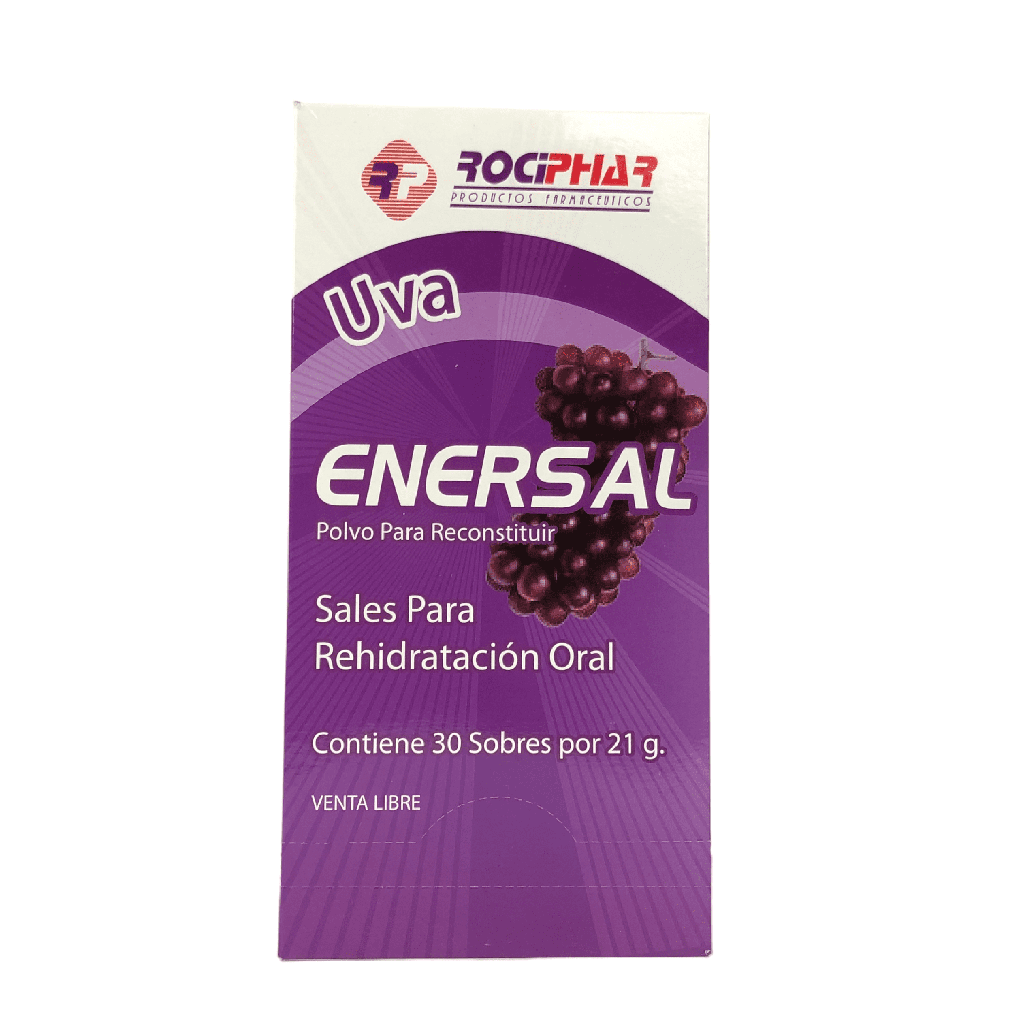 Enersal Uva (Sales De Rehidratacion) Sobre 21 Gr Caja X 30 Und (Rociphar)