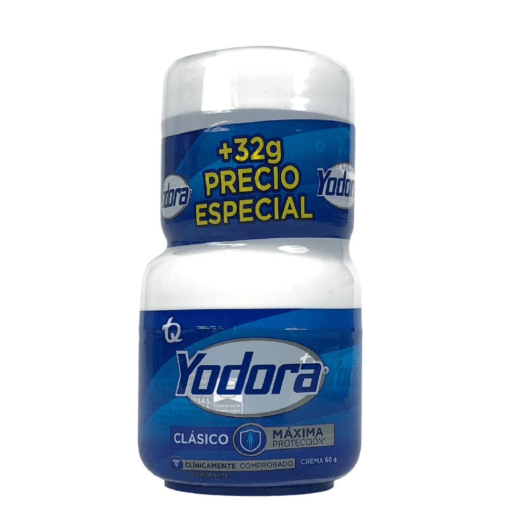 Yodora Desodorante Clasico Pote x 60 + Pote x 32 Gr Und (Tecnoquimicas)