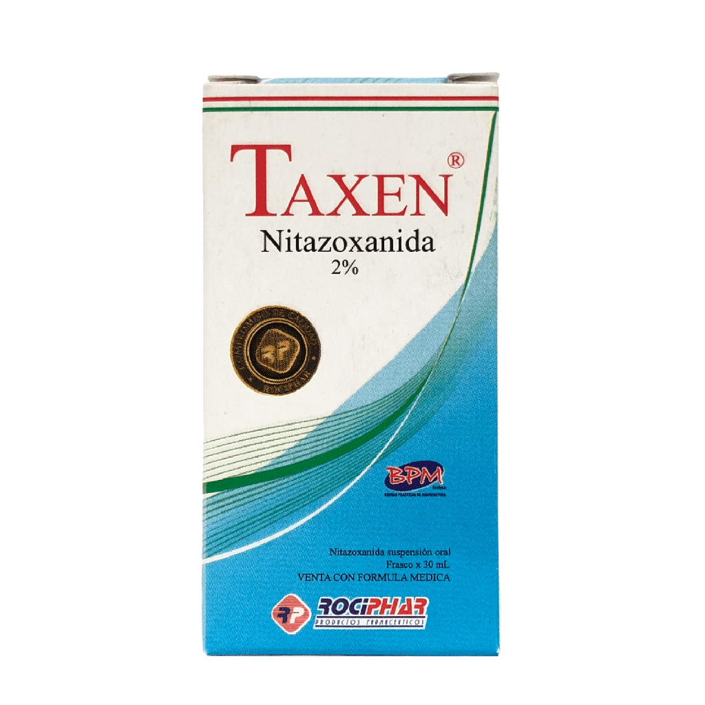 Taxen (Nitazoxanida) 2% Suspension Oral Frasco x 90 Ml Und (Rociphar)