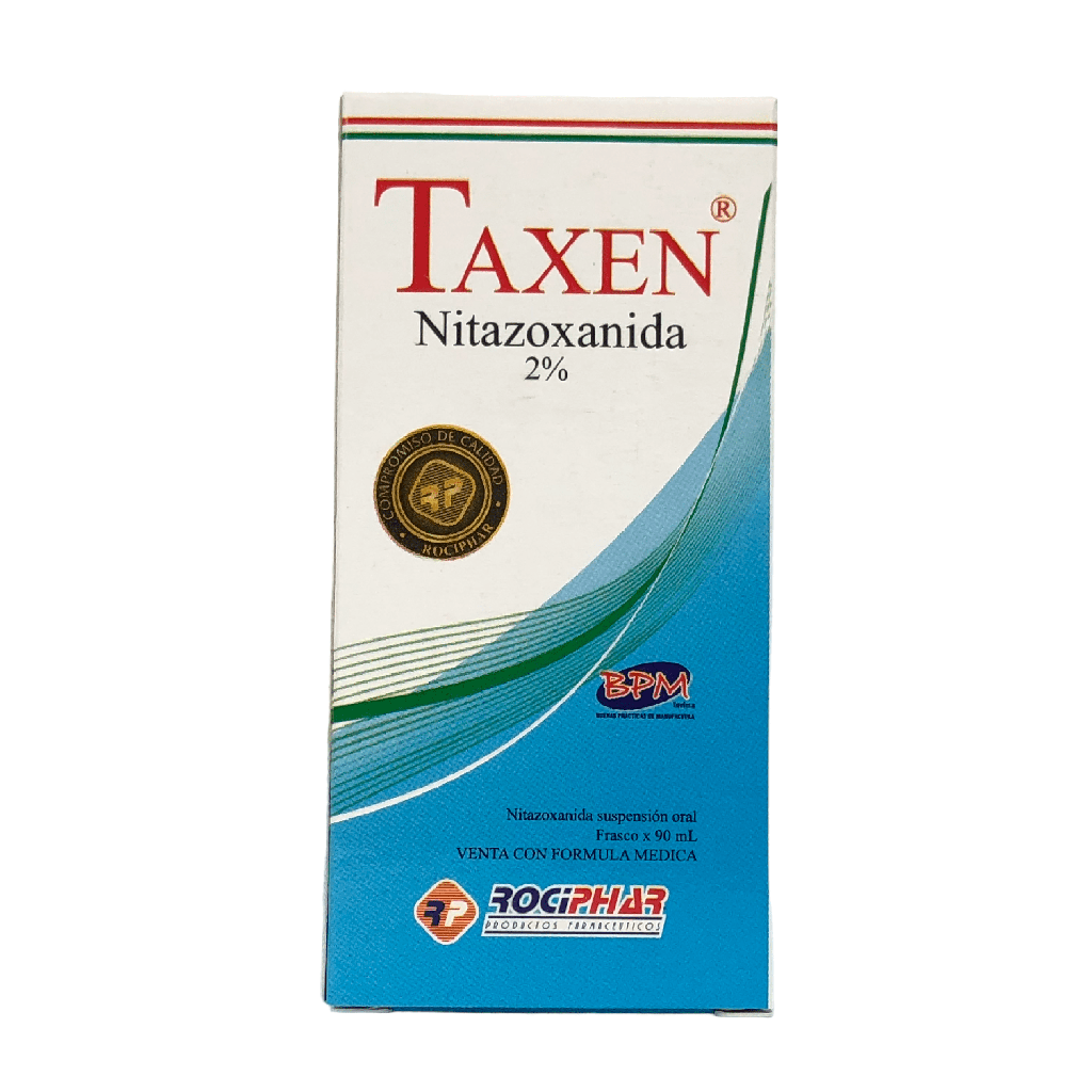 Taxen (Nitazoxanida) 2% Suspension Oral Frasco x 30 Ml Und (Rociphar)