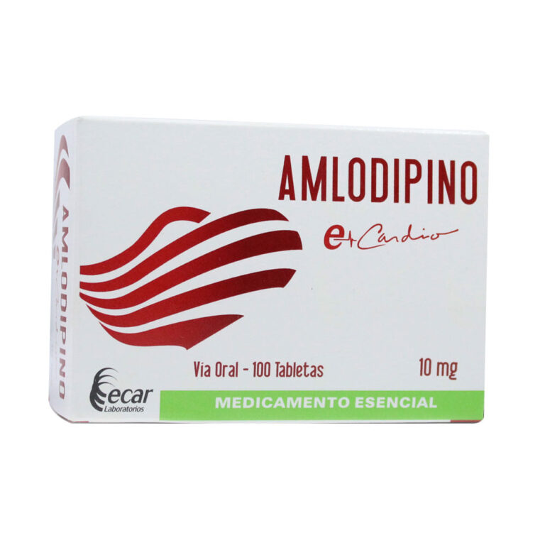 Amlodipino 10 Mg Caja x 100 Tabletas(Ecar)